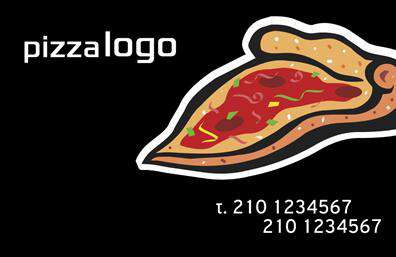  Αυτή η επαγγελματική κάρτα διαθέτει ένα έντονο και πολύχρωμο γραφικό που απεικονίζει μια φέτα πίτσας, χρησιμοποιώντας κυρίως αποχρώσεις του κόκκινου και του πορτοκαλί, το οποίο προσδίδει μια ζωντανή αίσθηση. Στο αριστερό μέρος της κάρτας, υπάρχει χώρος για την τοποθέτηση του ονόματος της επιχείρησης ή του λογότυπου, με ένα απλό και μοντέρνο τύπο γραμμάτων. Στο κάτω μέρος, υπάρχει χώρος για την προσθήκη τηλεφωνικού αριθμού, προσαρμοσμένο έτσι ώστε να είναι ευδιάκριτο πάνω στο μαύρο φόντο της κάρτας.   Μπορείτε να κάνετε οποιεσδήποτε αλλαγές επιθυμείτε μέσω του online σχεδιαστικού εργαλείου.