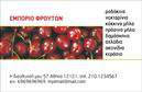 Επαγγελματικές κάρτες - Φρούτα Λαχανικά - Κωδικός:99888