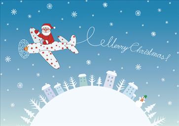 Χριστουγεννιάτικες κάρτες 17x12 Δίπτυχες - Κωδικός:137002-360