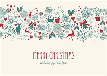 Χριστουγεννιάτικες κάρτες 17x12 Δίπτυχες - Κωδικός:137072-297