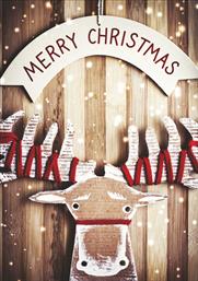 Χριστουγεννιάτικες κάρτες 17x12 Δίπτυχες - Κωδικός:137146-23