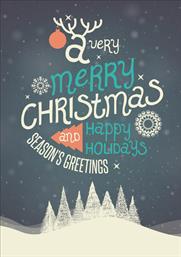 Χριστουγεννιάτικες κάρτες 17x12 Μονόφυλλες - Κωδικός:136127-5