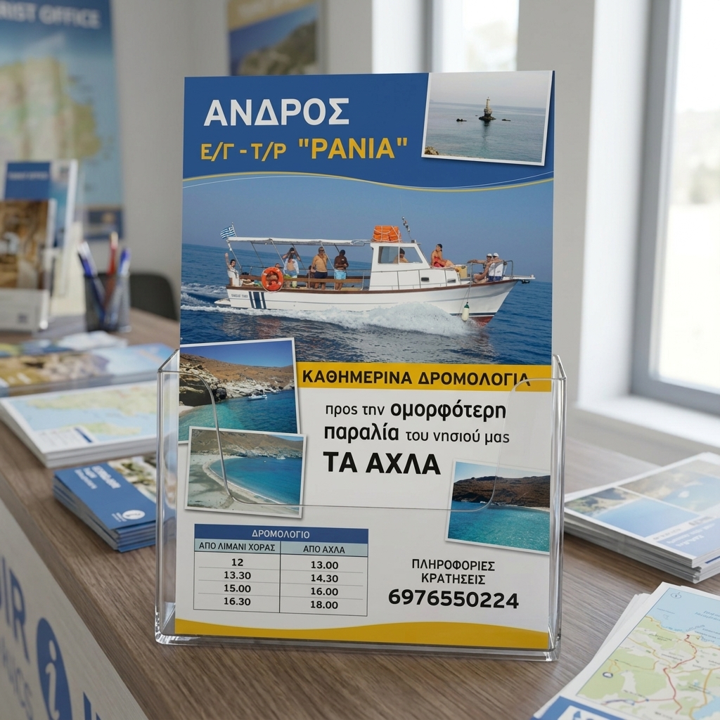    Αναδείξτε την Επιχείρησή σας με Flyers    Το     flyer    αυτό είναι ιδανικό για την προώθηση των προϊόντων και υπηρεσιών σας, με μια προσεγμένη διάταξη που τραβάει την προσοχή. Τα ζωντανά χρώματα και οι έξυπνοι συνδυασμοί τους δημιουργούν έναν οπτικό αντίκτυπο που ενισχύει το μήνυμά σας, κάνοντάς το άμεσα αναγνωρίσιμο.    Η διάταξή του είναι προσεκτικά σχεδιασμένη για να καθοδηγεί τον αναγνώστη από το κύριο θέμα στο κείμενο που ακολουθεί. Η χρήση αιχμηρών γραμματοσειρών εξασφαλίζει ότι το κείμενο είναι ευανάγνωστο και επαγγελματικό, ενώ οι στρατηγικά τοποθετημένες εικόνες ή γραφικά προσθέτουν επιπλέον ελκυστικότητα και υποστηρίζουν το περιεχόμενο του     flyer    .    Για παράδειγμα, μπορείτε να χρησιμοποιήσετε αυτό το     flyer    για να προωθήσετε προσφορές σε σούπερ μάρκετ, να αναδείξετε νέα προϊόντα, ή να προσκαλέσετε το κοινό σε σημαντικές εκδηλώσεις. Η ευελιξία του το καθιστά εξαιρετικό εργαλείο για να ενημερώσετε το κοινό σας για εκπτώσεις, καλοκαιρινές προσφορές, ή ακόμα και για την παρουσίαση νέων υπηρεσιών.    Με τη βοήθεια των     εκτυπώσεων    μας, μπορείτε να αποκτήσετε ένα μοναδικό     flyer    που αντανακλά την ταυτότητα της επιχείρησής σας και τις ανάγκες σας. Επικοινωνήστε μαζί μας για μια προσαρμοσμένη δημιουργία που θα ενισχύσει τη στρατηγική σας! 