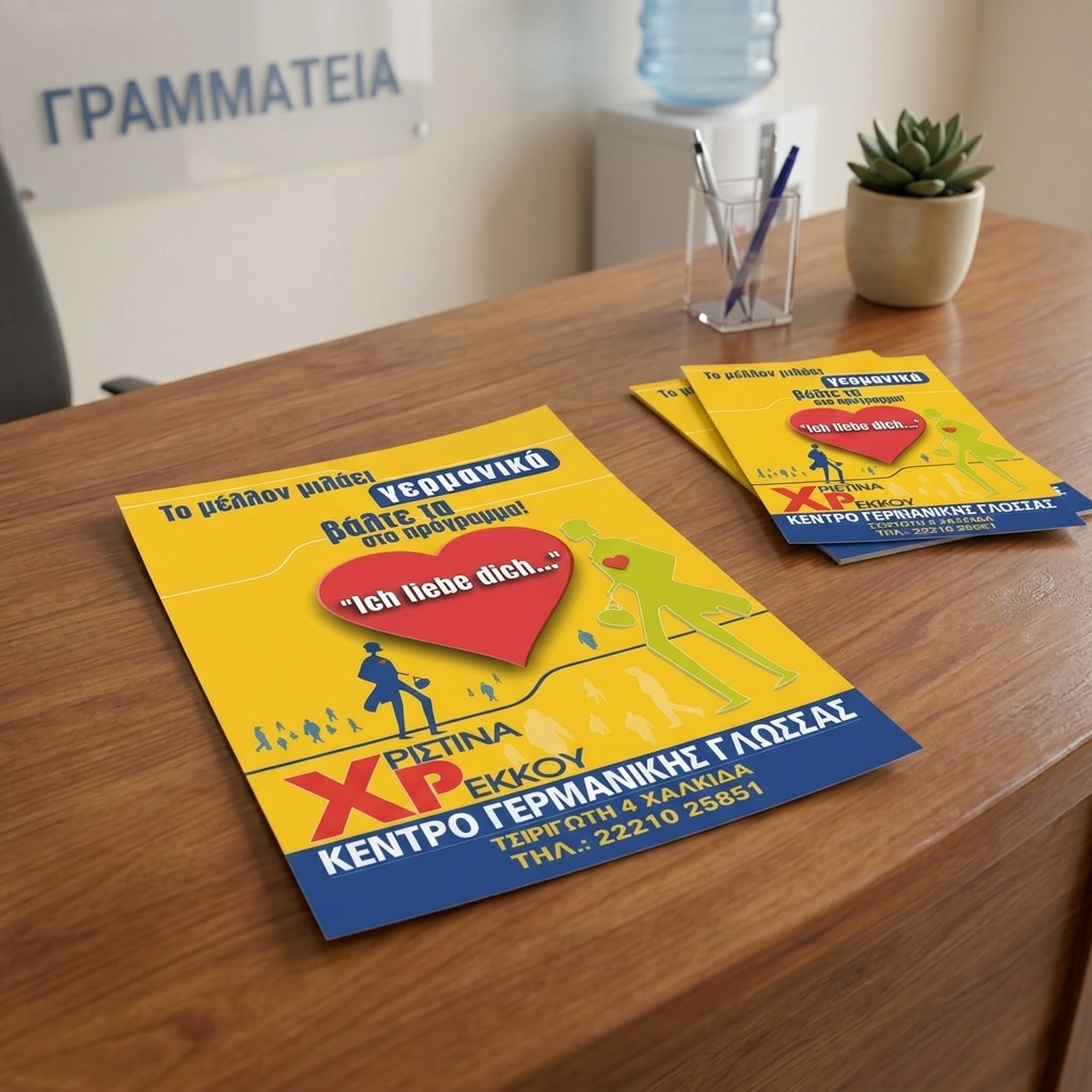    Εκτυπώσεις Flyers: Κωδικός 10160    Ανακαλύψτε τη δύναμη των     flyers    με την τελευταία μας δημιουργία! Το συγκεκριμένο flyer εντυπωσιάζει με την έντονη έγχρωμη παλέτα του, που περιλαμβάνει ζωντανές αποχρώσεις του μπλε και του πορτοκαλί. Αυτά τα χρώματα δεν περιορίζονται μόνο στην αισθητική, αλλά μεταφέρουν και την ενέργεια και την προθυμία της επιχείρησης.    Η διάταξη (layout) είναι καθαρή και οργανωμένη, διευκολύνοντας τον αναγνώστη να απορροφήσει τις πληροφορίες. Οι στρατηγικά τοποθετημένες εικόνες και γραφικά προσθέτουν οπτική ελκυστικότητα, προσελκύοντας το βλέμμα και ενισχύοντας το μήνυμα. Οι γραμματοσειρές που χρησιμοποιούνται είναι μοντέρνες και ευανάγνωστες, εξασφαλίζοντας ότι το κείμενο παραμένει σαφές και προσιτό.    Αυτό το flyer είναι ιδανικό για την προώθηση εκπτώσεων, νέων προϊόντων ή υπηρεσιών. Η σαφήνεια του κειμένου και η στρατηγική χρήση εικόνων συμβάλλουν στη μεταφορά του μηνύματος με αποτελεσματικότητα. Προβλέποντας τις ανάγκες των επαγγελματιών πελατών μας, αυτό το flyer μπορεί να χρησιμοποιηθεί για πληθώρα σκοπών, όπως προώθηση προσφορών σε σούπερ μάρκετ, ενημέρωση για νέα προϊόντα, ή αθλητικές διοργανώσεις.    Αν ψάχνετε να προσελκύσετε το κοινό σας με έναν ελκυστικό και επαγγελματικό τρόπο, το τυπογραφείο μας είναι έτοιμο να δημιουργήσει ένα     flyer    κατά παραγγελία για τις μοναδικές σας ανάγκες. Αφήστε μας να σας βοηθήσουμε να ξεχωρίσετε με τις εκτυπώσεις μας! 