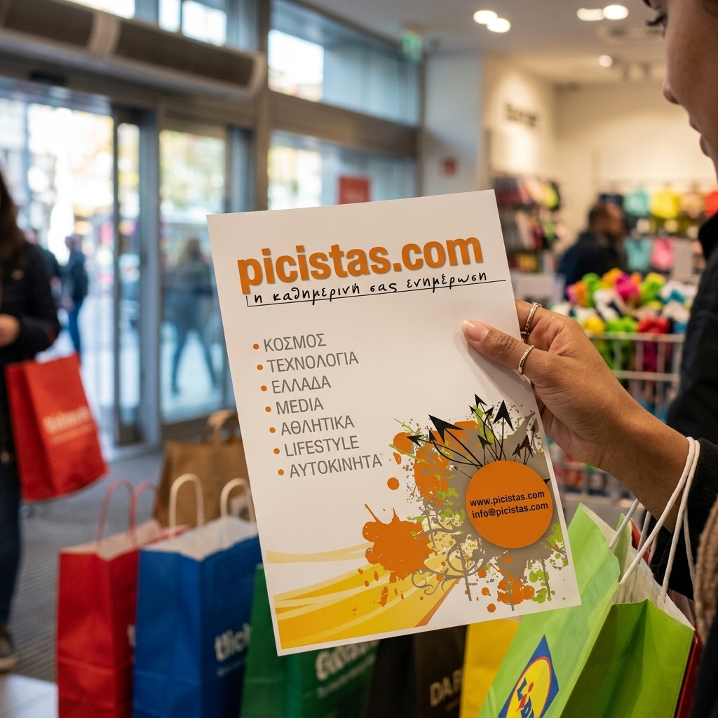 Flyer προώθησης με ζωντανά χρώματα και μοντέρνες γραμματοσειρές, ιδανικό για εκπτώσεις και υπηρεσίες.