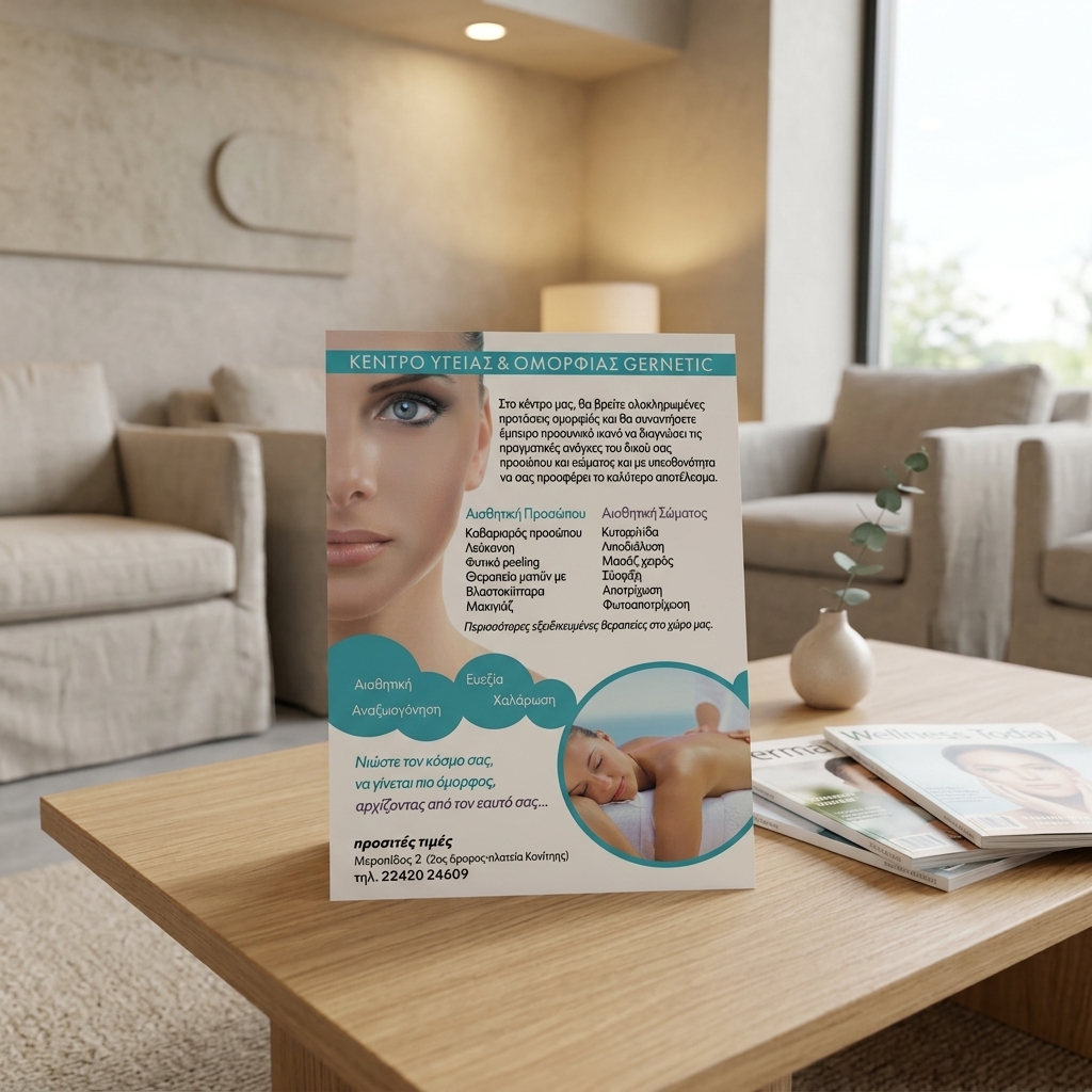    Ελκυστικά Flyers για Κάθε Επιχείρηση    Αυτό το εντυπωσιακό     flyer    χρησιμοποιεί μια ζωντανή παλέτα χρωμάτων, που εντυπωσιάζει ακόμα και τον πιο απαιτητικό θεατή. Μεταξύ φωτεινών και ζωντανών αποχρώσεων, η διάταξη (layout) είναι καλά δομημένη, διασφαλίζοντας ότι οι πληροφορίες είναι εύκολο να αναγνωστούν και να κατανοηθούν.    Οι εικόνες και τα γραφικά που χρησιμοποιούνται αντικατοπτρίζουν την ταυτότητα της επιχείρησης, κάνοντάς το     flyer    ιδανικό για προωθήσεις, προσφορές ή νέες υπηρεσίες. Η στρατηγική τοποθέτηση των οπτικών στοιχείων ενισχύει την επικοινωνία του μηνύματος, προσελκύοντας την προσοχή των πελατών με τρόπο που δεν αφήνει κανέναν αδιάφορο.    Μήνυμα με Σαφήνεια    Το κείμενο είναι γραμμένο με αναγνωρίσιμες και μοντέρνες γραμματοσειρές, γεγονός που διευκολύνει την κατανόηση των προσφορών ή των υπηρεσιών που προβάλλονται. Η σαφήνεια του κειμένου, σε συνδυασμό με τις στρατηγικές εικόνες, βοηθάει να μεταφέρεται το μήνυμα του επαγγελματία ή της επιχείρησης με έναν ελκυστικό και κατανοητό τρόπο.    Ιδανικές Χρήσεις του Flyer    Αυτό το     flyer    είναι ιδανικό για πολλές περιπτώσεις, όπως:       Προώθηση προσφορών σε σούπερ μάρκετ       Εταιρική ενημέρωση       Προώθηση ακινήτων προς πώληση       Καλοκαιρινές προσφορές διακοπών       Διαφημίσεις για σχολές χορού      Η εκτύπωση     flyers    είναι απαραίτητη σε πολλές περιπτώσεις προώθησης και marketing, καθώς συνδυάζει οπτικά στοιχεία και περιεχόμενο σε ένα ευέλικτο εργαλείο προώθησης.    Εξατομικευμένες Εκτυπώσεις    Στο τυπογραφείο μας, προσφέρουμε εξατομικευμένες     εκτυπώσεις       flyers    προσαρμοσμένες στις ιδιαίτερες ανάγκες της επιχείρησής σας για να υποστηρίξετε την επικοινωνία σας και να επιτύχετε τους στόχους σας. 