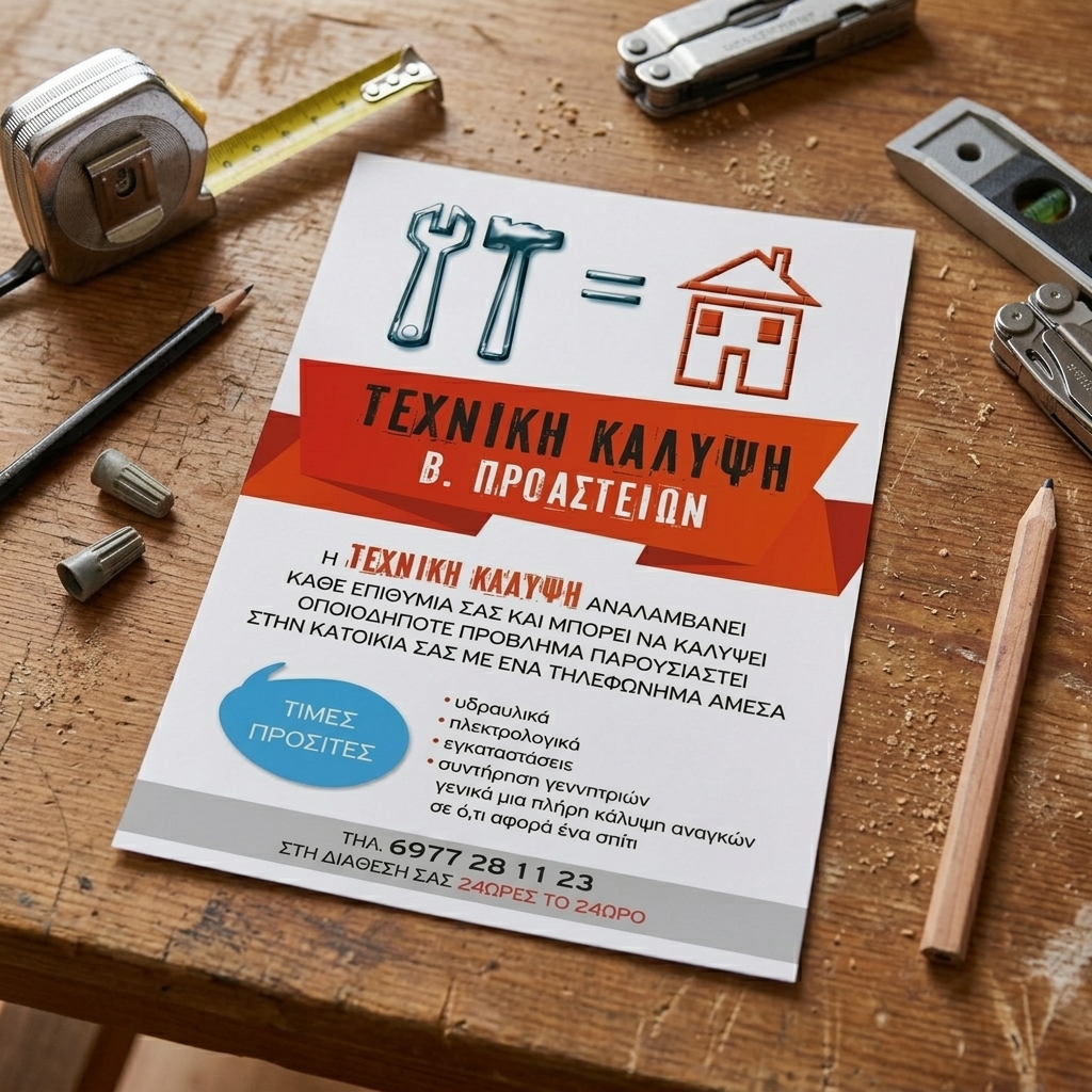    Εκπληκτικά Flyer για την Επιχείρησή σας    Ανακαλύψτε το ιδανικό     flyer    για την προώθηση της επιχείρησής σας! Το σχέδιο αυτού του     flyer    συνδυάζει ζωντανά χρώματα και πρωτοποριακή διάταξη (layout) που προσελκύει άμεσα την προσοχή. Η χρήση φωτεινών τόνων, όπως το κίτρινο και το μπλε, δημιουργεί μια αίσθηση ενθουσιασμού και θετικότητας, κάνοντάς το ιδιαίτερα ελκυστικό.    Στο     flyer    αυτό, οι στρατηγικά τοποθετημένες εικόνες και γραφικά είναι σχεδιασμένα για να ενισχύουν το κεντρικό μήνυμα της επιχείρησής σας. Καθεμία από αυτές τις οπτικές προσθήκες δείχνει άμεσα την προσφορά ή την υπηρεσία σας, προσελκύοντας το ενδιαφέρον των πελατών. Η επιλογή μοντέρνας γραμματοσειράς διατηρεί το κείμενο ευδιάκριτο και εύχρηστο, προσφέροντας σαφήνεια στη μετάδοση του μηνύματος.    Αυτό το     flyer    είναι ιδανικό για ποικιλία χρήσεων, όπως η προώθηση εκπτώσεων, η ενημέρωση για νέα προϊόντα ή υπηρεσίες και η παρουσίαση εταιρικών γεγονότων. Η εκτύπωση flyers γίνεται απαραίτητη σε περιπτώσεις όπως η προώθηση προσφορών σε σούπερ μάρκετ, οι διαφημίσεις για σχολές χορού, ή η προώθηση εκδηλώσεων για κατοικίδια.    Είτε σκοπεύετε να ενημερώσετε το κοινό σας για τις νέες υπηρεσίες σας είτε να διαφημίσετε ειδικές προσφορές, η εκτύπωση     flyers    από το τυπογραφείο μας θα σας βοηθήσει να φτάσετε στους πελάτες σας με αποτελεσματικό τρόπο. Εμπιστευθείτε μας για να δημιουργήσουμε ένα custom     flyer    προσαρμοσμένο στις μοναδικές ανάγκες της επιχείρησής σας! 