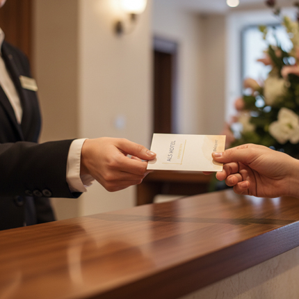  Folder για Κάρτα κλειδί	Ένα μικρό, πρακτικό folder σχεδιασμένο για την παράδοση καρτών κλειδί, κάρτες μελών, κάρτες εισόδου κ.α., προσφέροντας μια πιο οργανωμένη και επαγγελματική εμπειρία στον πελάτη.	Η εσωτερική τσέπη συγκρατεί με ασφάλεια την κάρτα, αποτρέποντας απώλειες, ενώ το compact μέγεθος το καθιστά ιδανικό για καθημερινή χρήση σε χώρους με έντονη ροή.	Με δυνατότητα πλήρους εκτύπωσης, το folder γίνεται ένα ακόμα σημείο επαφής με το brand σας, ενισχύοντας την εικόνα της επιχείρησης με έναν απλό αλλά ουσιαστικό τρόπο.			Τυπικά χαρακτηριστικά						 Σχήμα κλειστό 7x10,8 εκ. 			 Σχήμα ανοικτό 16,5x17,5 εκ. 			 Ψηφιακή εκτύπωση 			 Πίκμανση στο δίπλωμα 			 Τσέπη με δίπλωμα 					Αυτό το  folder  είναι ιδανικό για:			Αποδείξεις λιανικής & τιμολόγια μικρού μεγέθους		Κάρτες εισόδου & εισιτήρια		Ξενοδοχεία (receipts, key cards συνοδευτικά)		Τουριστικά γραφεία & δραστηριότητες		Events, εκδηλώσεις & χώρους ψυχαγωγίας		Η εκτύπωση εντύπων μπορεί να είναι είτε ψηφιακή είτε offset, ανάλογα με τις απαιτήσεις και την ποσότητα που χρειάζεστε. Μπορούμε επίσης να σχεδιάσουμε το έντυπο που χρειάζεστε από την αρχή ή να τυπώσουμε από τη δική σας έτοιμη μακέτα.		Ζητήστε μας μια προσφορά για τα έντυπα σας, σήμερα.