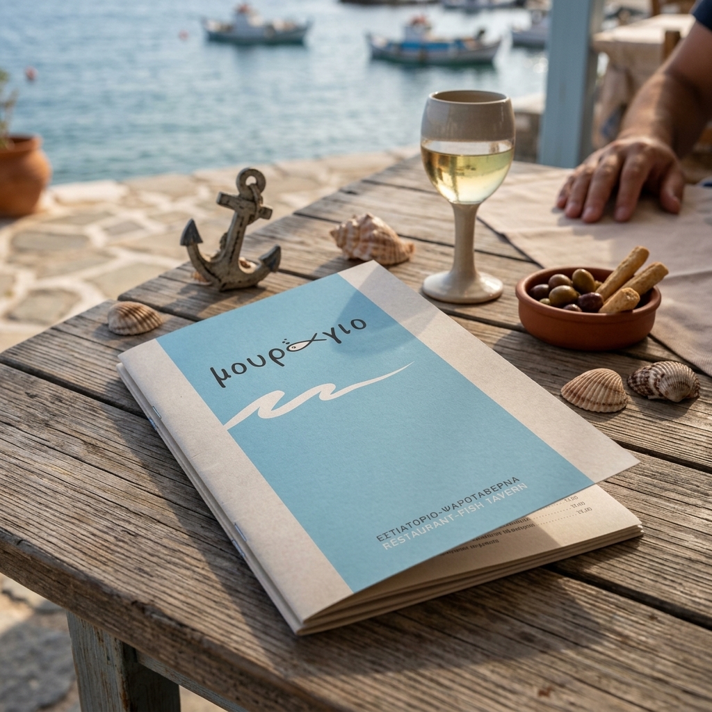 Κατάλογος cafe με φωτεινά χρώματα, ελκυστική διάταξη και γραφικά, ιδανικός για παρουσιάσεις μενού.