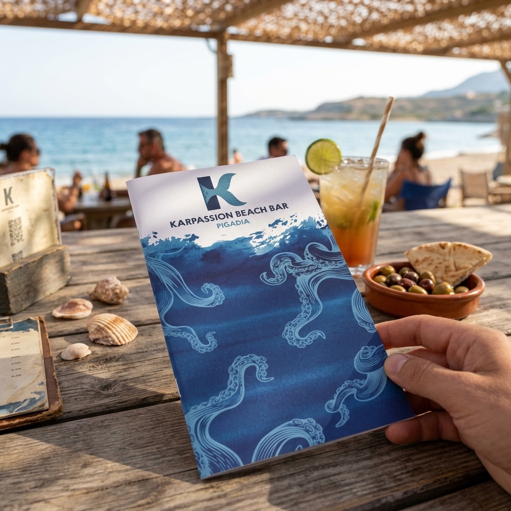   Κατάλογος Cafe: Μια Μοναδική Εμπειρία για τους Πελάτες σας   Ο κατάλογος cafe που παρουσιάζεται διαθέτει μια εντυπωσιακή σχεδίαση, εμπνευσμένη από τη ζωντάνια και την ατμόσφαιρα του σύγχρονου καφέ. Τα χρώματα που επιλέγονται, συνδυάζουν γήινες αποχρώσεις και ζωντανές πινελιές, προσφέροντας μια ευχάριστη οπτική εμπειρία. Η διάταξη (layout) είναι προσεκτικά οργανωμένη, επενδύοντας στην ευανάγνωστη γραμματοσειρά και στις καθαρές γραμμές, που διευκολύνουν την πλοήγηση στους πελάτες.   Τα γραφικά και οι εικόνες του μενού προβάλλουν τα πιάτα και τα ροφήματα με υψηλή ποιότητα εκτύπωσης, διασφαλίζοντας ότι τα χρώματα και οι λεπτομέρειες είναι εντυπωσιακά. Αυτά τα οπτικά στοιχεία κάνουν τον κατάλογο cafe ελκυστικό και προσιτό στους πελάτες σας.   Καθώς επιθυμείτε να προσαρμόσετε τον κατάλογό σας, έχουμε τη δυνατότητα να ενσωματώσουμε το λογότυπό σας, τα χρώματα και την αισθητική του cafe, δημιουργώντας έναν μοναδικό κατάλογο που αντανακλά το ύφος της επιχείρησής σας.   Ιδανικός για την παρουσίαση των μενού σας, ο συγκεκριμένος κατάλογος ενδυναμώνει την εικόνα σας και διευκολύνει την προώθηση νέων προϊόντων, ειδικών προσφορών και εποχιακών πιάτων. Είτε πρόκειται για εκτυπώσεις takeaway ή delivery, είτε για ειδικές εκδηλώσεις, ο κατάλογος αυτός ανταγωνίζεται επάξια τον απαιτητικό κόσμο του καφέ.   Επικοινωνήστε μαζί μας για να δημιουργήσουμε έναν κατάλογο cafe που θα καλύψει όλες τις ανάγκες σας! 