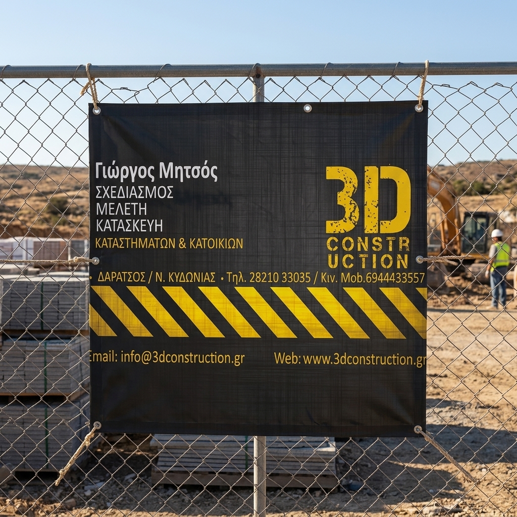    Banner Διαφήμισης    Ανακαλύψτε το εντυπωσιακό     banner    μας, που θα κλέψει τις εντυπώσεις όπου και αν το τοποθετήσετε! Το χρώμα και η διάταξη του είναι σχεδιασμένα με γνώμονα την καλύτερη οπτική αίσθηση, χρησιμοποιώντας ζωντανές αποχρώσεις που προσελκύουν το βλέμμα από μακριά. Οι προσεγμένες γραμματοσειρές προσφέρουν ευκρίνεια και καθαρότητα, διασφαλίζοντας ότι το μήνυμα σας είναι άμεσα αναγνωρίσιμο.    Το banner είναι τυπωμένο σε μουσαμά, ένα υλικό εξαιρετικής αντοχής που είναι απόλυτα αδιάβροχο, καθιστώντας το ιδανικό για εξωτερική χρήση. Διασφαλίζει ότι οι     εκτυπώσεις    σας θα παραμείνουν αναλλοίωτες, ανεξαρτήτως καιρικών συνθηκών και διαρκούν για μεγάλο χρονικό διάστημα без φθορά.    Στην τοποθέτηση, το banner διαθέτει περιμετρικά μπουντούζια ή κρίκους, προσφέροντας ευκολία στο στήσιμο σε διάφορες επιφάνειες. Επιπλέον, οι άκρες μπορούν να γυριστούν για την τοποθέτηση σωλήνα, προσφέροντας επιπλέον σταθερότητα κατά την ανάρτηση.    Είναι ιδανικό για επαγγελματίες που θέλουν να προβάλουν εκδηλώσεις, προσφορές ή να κάνουν χρήση τους σε εμπορικές εκθέσεις. Χρησιμοποιήστε το banner για την προβολή μεγάλων προσφορών σε καταστήματα, εταιρικές εκδηλώσεις, διαφημίσεις σε εξωτερικούς χώρους, αθλητικές διοργανώσεις και πολιτικές καμπάνιες.    Αξιοποιήστε το banner για να κατευθύνετε το κοινό σε εμπορικά κέντρα, να προβάλετε εποχιακές εκπτώσεις, να διαφημίσετε προϊόντα σε φεστιβάλ και να προβάλετε αθλητικά γεγονότα. Στην ουσία, είναι το απόλυτο εργαλείο σήμανσης και προώθησης για κάθε εκδήλωση ή επιχείρηση.    Στο τυπογραφείο μας, μπορούμε να δημιουργήσουμε ένα     banner    προσαρμοσμένο στις ιδιαίτερες ανάγκες σας, εξασφαλίζοντας ότι οι     εκτυπώσεις    μας θα αναδείξουν τον καλύτερο εαυτό του μηνύματός σας! 