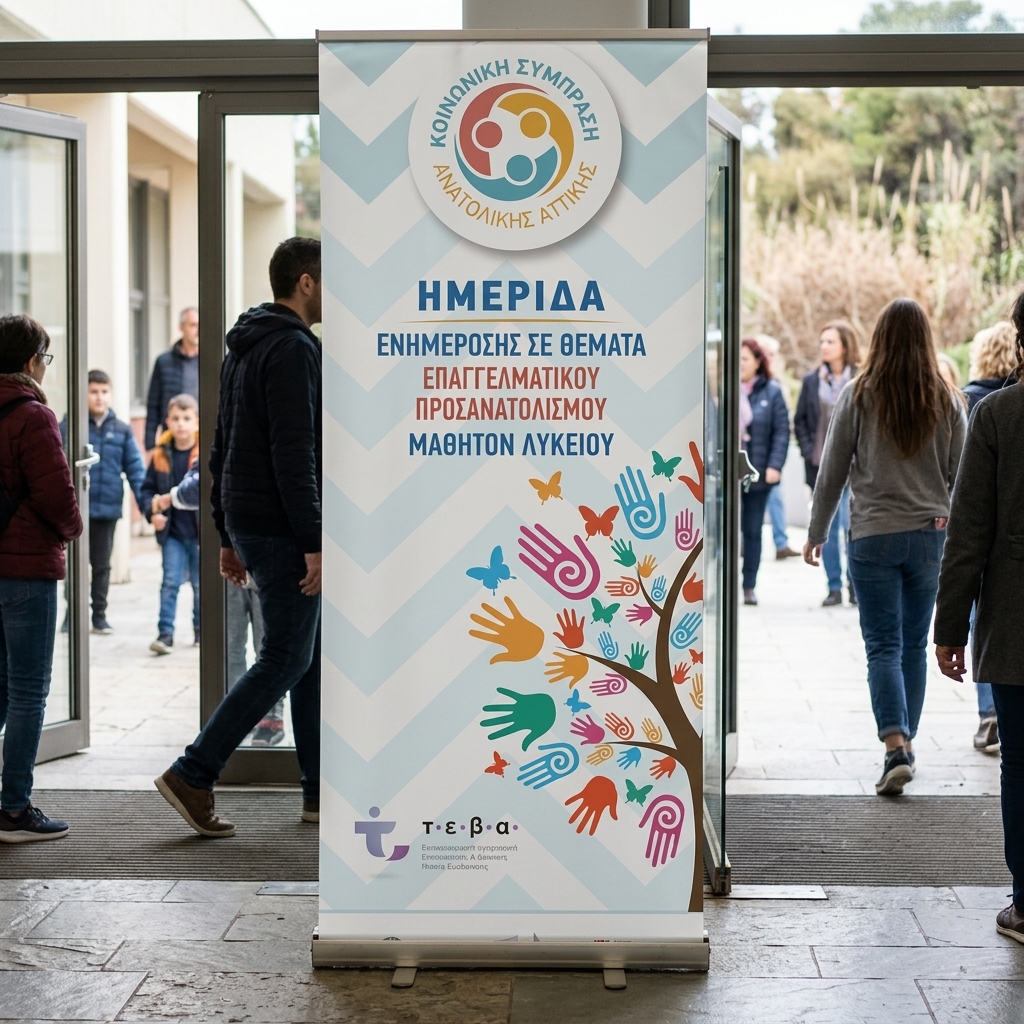    Δείτε το Banner μας από Μουσαμά    Το banner αυτό είναι τυπωμένο σε μουσαμά, ένα υλικό πολύ μεγάλης αντοχής που το καθιστά αδιάβροχο και ιδανικό για εξωτερική χρήση. Η ανθεκτικότητα του υλικού στις καιρικές συνθήκες εξασφαλίζει μακροχρόνια διάρκεια χωρίς φθορά, κάνοντάς το την τέλεια επιλογή για κάθε εκδήλωση.    Η διάταξή του είναι προσεγμένα σχεδιασμένη με έντονα χρώματα που τραβούν την προσοχή. Η χρήση μεγάλης γραμματοσειράς και ευδιάκριτων γραφικών απογειώνει την οπτική του ταυτότητα, καθιστώντας το banner αυτούνο ευδιάκριτο από απόσταση. Οι σωστά επιλεγμένες εικόνες ενισχύουν το περιεχόμενο και μεταφέρουν το μήνυμα του με σαφήνεια.    Το banner διαθέτει επιλογές τοποθέτησης με περιμετρικά μπουντούζια ή κρίκους, διευκολύνοντας την ασφάλισή του σε διάφορα σημεία. Επιπλέον, οι άκρες του μπορούν να γυριστούν για να τοποθετηθεί σωλήνας, προσφέροντας ενισχυμένη σταθερότητα κατά την ανάρτηση.    Αυτό το **banner** είναι ιδανικό για:       Προβολή μεγάλων προσφορών σε καταστήματα       Εταιρικές εκδηλώσεις       Διαφημίσεις σε εξωτερικούς χώρους       Αθλητικές εκδηλώσεις       Πολιτικές καμπάνιες       Εκθέσεις προϊόντων       Εσωτερική σήμανση σε εμπορικά κέντρα       Καμία εκδήλωση δεν είναι πλήρης χωρίς το κατάλληλο **banner**!      Στο τυπογραφείο μας, οι **εκτυπώσεις** είναι πάντα προσαρμοσμένες στις ανάγκες του πελάτη, διασφαλίζοντας υψηλή ποιότητα και εντυπωσιακά αποτελέσματα! 