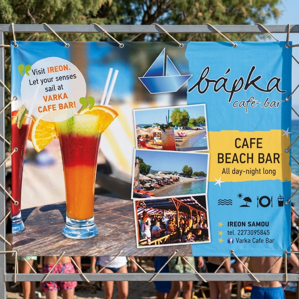    Εντυπωσιακό Banner από Μουσαμά    Αναδείξτε την παρουσία σας με το εκπληκτικό     banner    από μουσαμά που σχεδιάσαμε για εσάς. Με έντονες, ζωντανές αποχρώσεις που τραβούν την προσοχή, αυτό το     banner    είναι ιδανικό για να ξεχωρίσετε σε οποιαδήποτε εκδήλωση. Η διάταξή του είναι επιμελημένη για να παρέχει εύκολη αναγνωσιμότητα από απόσταση, με προσεγμένα γραφικά και εικόνες που ενισχύουν το μηνυμά σας. Οι γραμματοσειρές που χρησιμοποιούνται είναι σαφείς και ευδιάκριτες, εξασφαλίζοντας ότι η πληροφορία σας θα είναι άμεσα κατανοητή.    Υλικό με Μοναδικές Ιδιότητες    Το banner μας είναι τυπωμένο σε ανθεκτικό μουσαμά, γνωστό για την μεγάλη του αντοχή και αδιάβροχες ιδιότητές του. Είναι κατάλληλο για εξωτερική χρήση, αντέχοντας σε δύσκολες καιρικές συνθήκες και διαρκεί για μεγάλο χρονικό διάστημα χωρίς φθορά.    Ευκολία τοποθέτησης    Η τοποθέτησή του είναι απλή και ευέλικτη, καθώς διαθέτει περιμετρικά μπουντούζια ή κρίκους για ασφαλή ανάρτηση. Επίσης, στις άκρες υπάρχει η δυνατότητα γύρισμα για την προσθήκη σωλήνα, προσφέροντας σταθερότητα και σιγουριά κατά την ανάρτηση.    Ιδανικό για Πολλές Χρήσεις    Το     banner    αυτό είναι τέλειο για:       Προβολή μεγάλων προσφορών σε καταστήματα       Εταιρικές εκδηλώσεις       Διαφημίσεις σε εξωτερικούς χώρους       Αθλητικές εκδηλώσεις       Πολιτικές καμπάνιες       Εκθέσεις προϊόντων       Εσωτερική σήμανση σε εμπορικά κέντρα       Προβολή σε συλλόγους ή οργανισμούς      Δημιουργήστε εντυπωσιακή παρουσία σε κάθε εκδήλωση με αφοπλιστικά     banners    που θα καθορίσουν τη διαφοροποίησή σας στην αγορά!    Προσαρμοσμένες Λύσεις    Το τυπογραφείο μας είναι έτοιμο να σχεδιάσει ένα     banner    προσαρμοσμένο στις μοναδικές ανάγκες σας. Επικοινωνήστε μαζί μας σήμερα για ποιοτικές εκτυπώσεις που θα ξεχωρίσουν! 