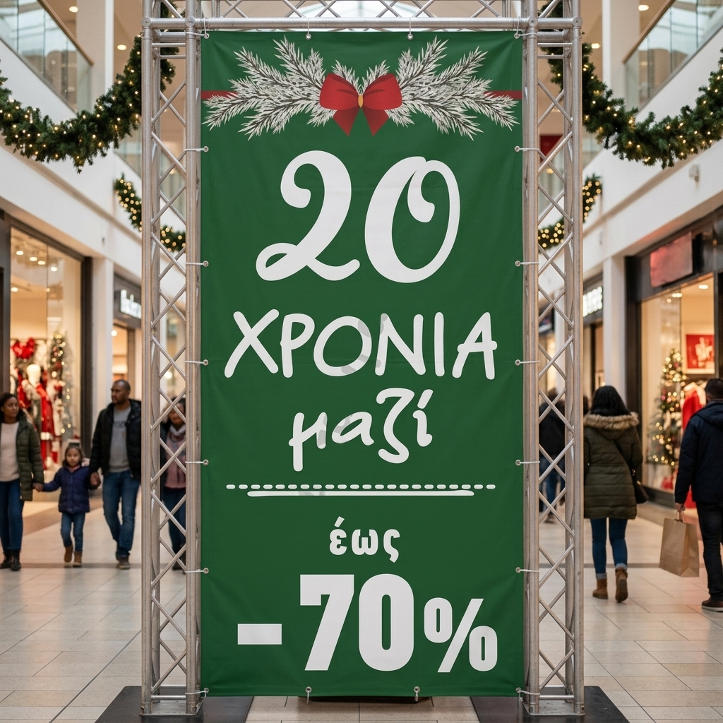    Μουσαμάδες: Ιδανική Επιλογή για Banner    Οι     μουσαμάδες    που χρησιμοποιούμε για τις     εκτυπώσεις    banner είναι εξαιρετικά ανθεκτικοί και αδιάβροχοι. Το υλικό αυτό είναι ιδανικό για εξωτερική χρήση, προσφέροντας άριστη αντοχή στις καιρικές συνθήκες και διαρκεί για μεγάλο χρονικό διάστημα χωρίς φθορά. Οι     μουσαμάδες    μας εξασφαλίζουν μακροχρόνια προβολή και εντυπωσιακά αποτελέσματα.    Το layout των banner προσαρμόζεται ώστε να εντυπωσιάζει από απόσταση. Με έντονα και ζωντανά χρώματα, τα banners μας γίνονται αμέσως αντιληπτά και τραβούν την προσοχή. Οι προσεκτικά επιλεγμένες γραμματοσειρές σε συνδυασμό με εντυπωσιακά γραφικά και φωτογραφίες δημιουργούν έναν οπτικά ελκυστικό συνδυασμό, ιδανικό για να μεταδώσουν το μήνυμά σας.    Για τη μεγαλύτερη ευκολία στην τοποθέτηση, τα banners μας διαθέτουν περιμετρικά μπουντούζια ή κρίκους, επιτρέποντας την εύκολη ασφάλιση σε διάφορα σημεία. Επιπλέον, οι άκρες μπορούν να γίνουν γύρισμα για τη δυνατότητα τοποθέτησης σωλήνα, ώστε να ενισχυθεί η σταθερότητα κατά την ανάρτηση.    Αυτά τα banners είναι ιδανικά για:       Προβολή μεγάλων προσφορών σε καταστήματα       Εταιρικές εκδηλώσεις       Διαφημίσεις σε εξωτερικούς χώρους       Αθλητικές εκδηλώσεις       Πολιτικές καμπάνιες       Εκθέσεις προϊόντων       Εσωτερική σήμανση σε εμπορικά κέντρα       Προώθηση εκπτώσεων σε αλυσίδες καταστημάτων      Μέσω των     εκτυπώσεών    μας μπορείτε να εξασφαλίσετε ορατότητα και εντυπωσιακή παρουσίαση σε οποιαδήποτε εκδήλωση, είτε πρόκειται για φεστιβάλ είτε για εμπορικές εκθέσεις. Το τυπογραφείο μας μπορεί να δημιουργήσει ένα banner προσαρμοσμένο στις ανάγκες σας, εξασφαλίζοντας την αποτελεσματική προβολή του μηνύματός σας. 