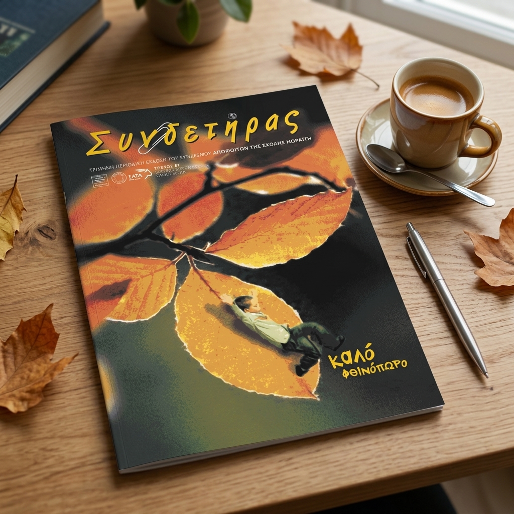 Το περιοδικό με το φθινοπωρινό εξώφυλλο είναι ιδανικό για ανάγνωση σε ζεστές, φιλόξενες γωνιές. Προσφέρει πλούσιο περιεχόμενο που συνδυάζεται με όμορφη αισθητική, που αναδεικνύεται από το φυσικό φως. Ένα τέλειο συνοδευτικό για τον καφέ σας ή την ώρα χαλάρωσης.