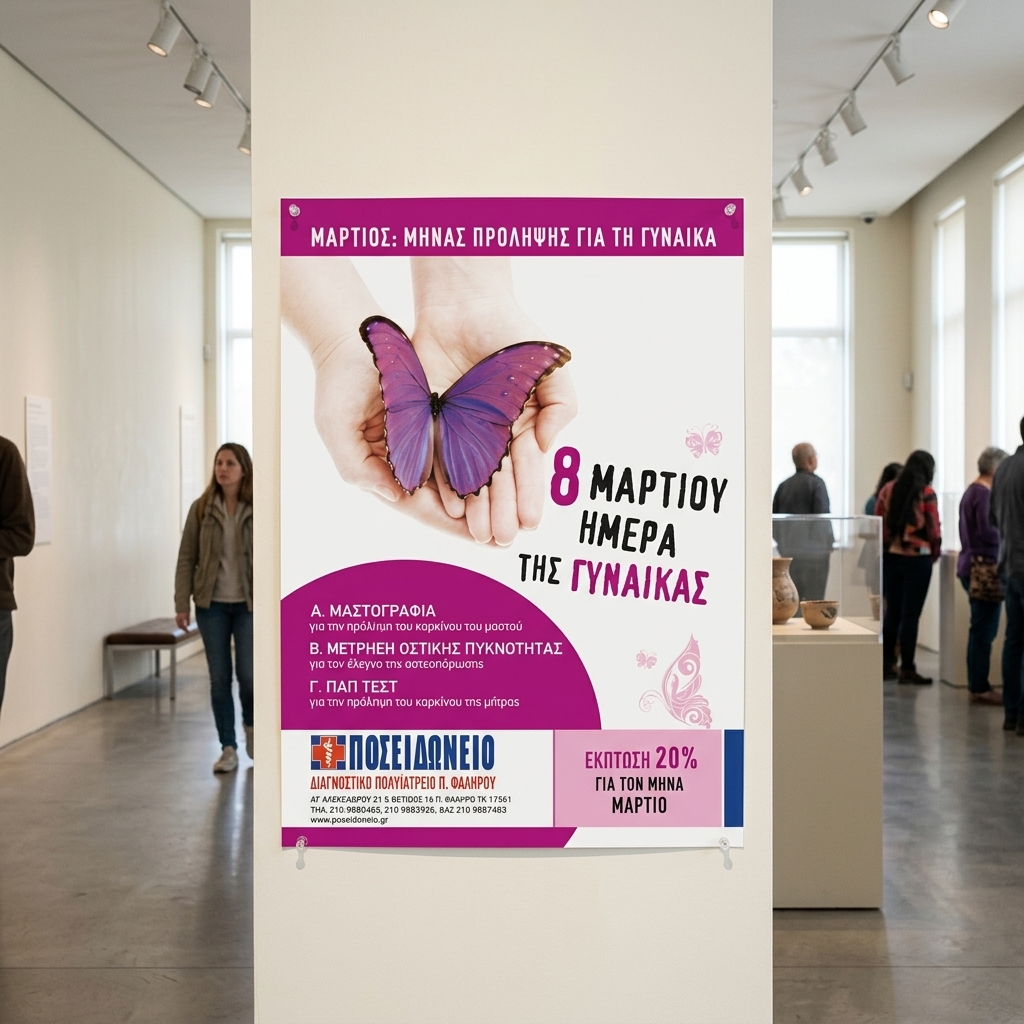    Εντυπωσιακή Αφίσα Κωδικός: 30323    Αυτή η     αφίσα    είναι σχεδιασμένη για να εντυπωσιάσει και να τραβήξει την προσοχή. Χρησιμοποιώντας ζωντανά χρώματα όπως το βαθύ κόκκινο και το φωτεινό κίτρινο, δημιουργεί μία εντυπωσιακή αντίθεση που είναι αδύνατο να αγνοηθεί. Η διάταξη της είναι προσεκτικά σχεδιασμένη, αναδεικνύοντας τα κύρια στοιχεία με ισχυρή ιεραρχία, ώστε να καθοδηγεί το βλέμμα του θεατή σε όλη την επιφάνεια της     αφίσας    .    Οι εικόνες και τα γραφικά είναι κορυφαίας ποιότητας, προσφέροντας καθαρότητα και ζωντάνια. Οι επιλεγμένες γραμματοσειρές είναι ευδιάκριτες και μοντέρνες, κάτι που διευκολύνει την ανάγνωση σε απόσταση, κάνοντάς την ιδανική για δημόσιους χώρους και εκδηλώσεις.    Η     αφίσα    τυπώνεται σε χαρτί υψηλής ποιότητας, ανθεκτικό στην υγρασία και τις καιρικές συνθήκες. Αυτό εξασφαλίζει ότι η εκτύπωση θα παραμείνει ευδιάκριτη και χωρίς φθορές για μεγάλο χρονικό διάστημα, ακόμα και αν τοποθετηθεί σε εξωτερικούς χώρους.    Διαθέσιμες επιλογές μεγέθους περιλαμβάνουν μικρές διαφημιστικές αφίσες έως μεγάλες προβολές τοίχου. Υπάρχει η δυνατότητα προσαρμογής με εταιρικά χρώματα, λογότυπα και περιεχόμενο κατά παραγγελία, ώστε κάθε     αφίσα    να είναι μοναδική και να αντανακλά τις ανάγκες του πελάτη.    Αυτές οι     εκτυπώσεις    είναι ιδανικές για:       Διαφήμιση συναυλιών και καλλιτεχνικών εκδηλώσεων       Προώθηση εμπορικών προϊόντων       Ανακοινώσεις τοπικών εκδηλώσεων ή φεστιβάλ       Εταιρικές εκθέσεις και παρουσιάσεις       Σήμανση σε εμπορικά κέντρα       Προώθηση ταινιών και θεατρικών παραστάσεων       Εκστρατείες κοινωνικής ευαισθητοποίησης       Ανακοινώσεις εκπτώσεων και προσφορών       Διαφημίσεις σε τοπικές αγορές και επιχειρήσεις       Προώθηση αθλητικών γεγονότων      Αφήστε μας να σας βοηθήσουμε να δημιουργήσετε μία προσαρμοσμένη     αφίσα    που θα καλύψει τις ανάγκες σας. Το τυπογραφείο μας μπορεί να φ 