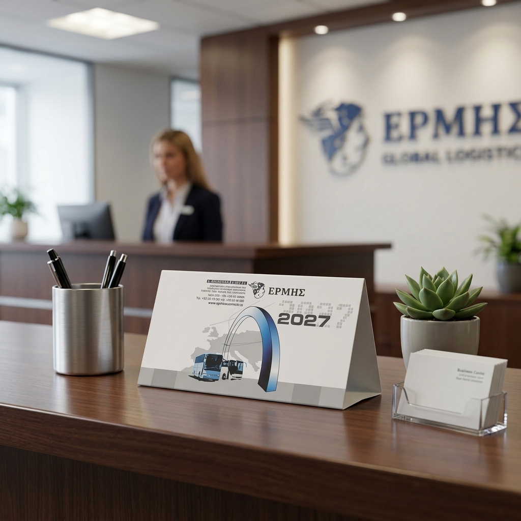 Το τριγωνικό επιτραπέζιο ημερολόγιο μας είναι ιδανικό για προβολή σε επαγγελματικούς χώρους. Είναι κατασκευασμένο από ανθεκτικό χαρτί 300γρ και προσφέρει δυνατότητα προσαρμογής σχεδίου. Ιδανικό για γραφεία και χώρους υποδοχής, παρέχει επαγγελματική εμφάνιση και οργάνωση.
