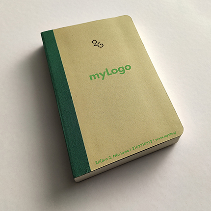 Ημερολόγιο Ατζέντα Ecosmiles 4100 με εκτύπωση UV						Σχήμα 14x21 εκ.				Πράσινο				Εύκαμπτη βιβλιοδεσία				Εξώφυλλο από ECO paper με φυσικά υλικά				Στρογγυλές γωνίες				Λάστιχο 		Στο εξώφυλλο του ημερολογίου μπορεί να εκτυπωθεί το λογότυπο σας.Η εκτύπωση γίνεται με εκτυπωτή UV που αποδίδει όσο το δυνατό καλύτερα τα λογότυπα.		Τα ημερολόγια που παρουσιάζουμε είναι ενδεικτικά και προσφέρονται ανάλογα τη διαθεσιμότητα. Το τελικό αποτέλεσμα ενδέχεται να διαφέρει ανά περίπτωσηΕπικοινωνήστε μαζί μας για να βρούμε μαζί το ημερολόγιο που θέλετε.  