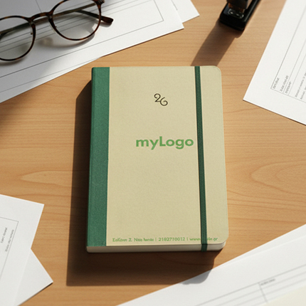 Ημερολόγιο Ατζέντα Ecosmiles 4100 με εκτύπωση UV									Σχήμα 14x21 εκ.						Πράσινο						Εύκαμπτη βιβλιοδεσία						Εξώφυλλο από ECO paper με φυσικά υλικά						Στρογγυλές γωνίες						Λάστιχο 			Στο εξώφυλλο του ημερολογίου μπορεί να εκτυπωθεί το λογότυπο σας.Η εκτύπωση γίνεται με εκτυπωτή UV που αποδίδει όσο το δυνατό καλύτερα τα λογότυπα.			Τα ημερολόγια που παρουσιάζουμε είναι ενδεικτικά και προσφέρονται ανάλογα τη διαθεσιμότητα. Το τελικό αποτέλεσμα ενδέχεται να διαφέρει ανά περίπτωσηΕπικοινωνήστε μαζί μας για να βρούμε μαζί το ημερολόγιο που θέλετε.   