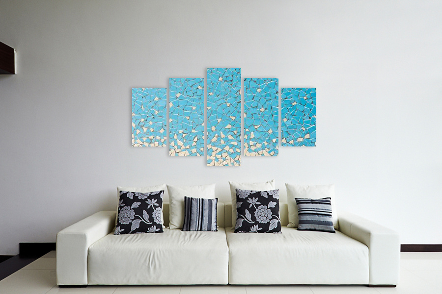 Πίνακας σε καμβά αφηρημένου στυλ για μοντέρνο χώρο, με τίτλο ABS-009, εντυπωσιακά χρώματα και σχέδια.