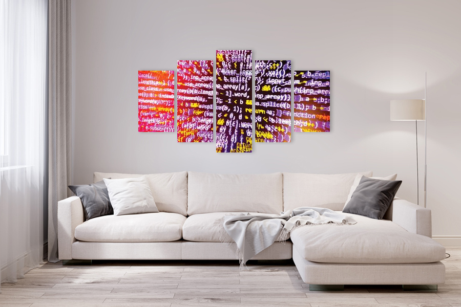 Πίνακας σε καμβά για μοντέρνο χώρο, αφηρημένη εικόνα με ζωντανά χρώματα και σύγχρονο στυλ διακόσμησης.