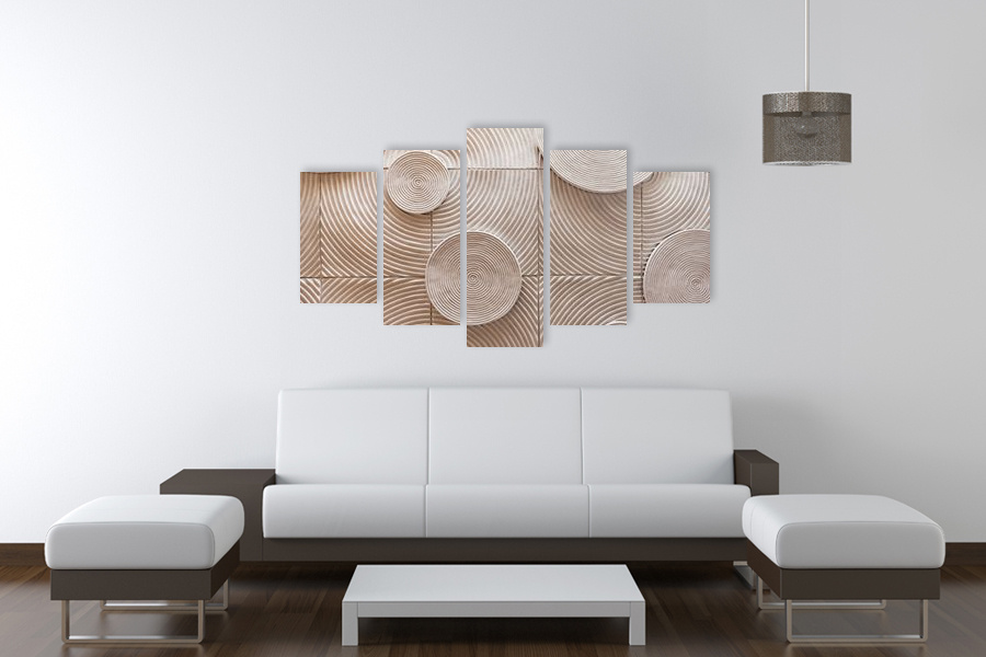 Πίνακας σε καμβά αφηρημένης τέχνης για μοντέρνο χώρο, με έντονα χρώματα και δυναμικά σχήματα.