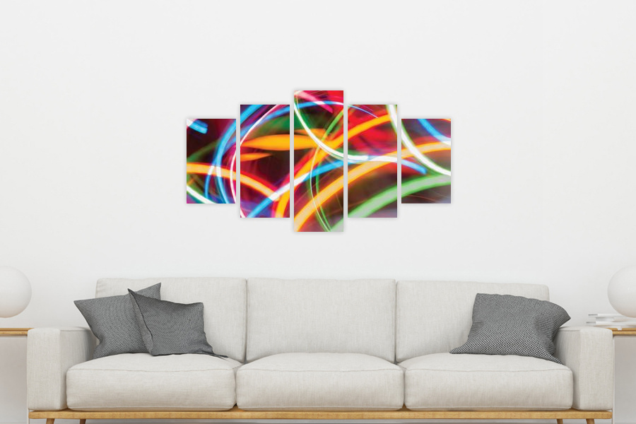 Πίνακας σε καμβά με αφηρημένα στοιχεία, στυλ μοντέρνα διακόσμηση.