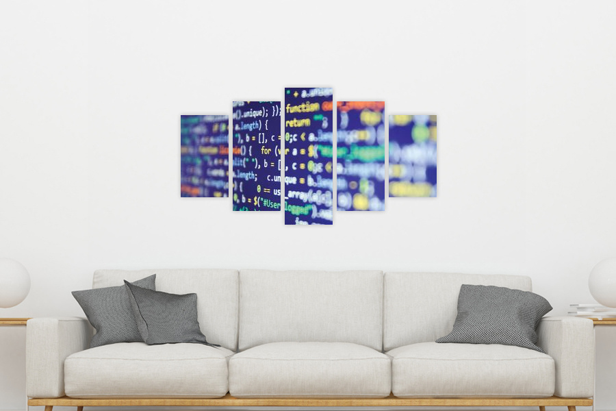 Πίνακας σε καμβά για σύγχρονο χώρο, αφηρημένο στυλ, με έντονες χρώσεις και μοντέρνα διακόσμηση.