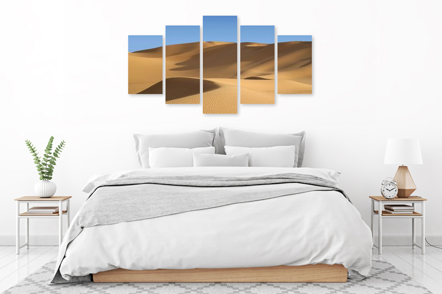 Πίνακας σε καμβά για τον τοίχο, τοπίο ερήμου με αφηρημένο στυλ, μοντέρνα διακόσμηση.