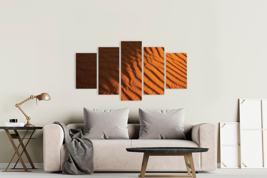 Πίνακας σε καμβά για χώρο που μπορεί να προορίζεται σε τοπίο, με αφηρημένα στοιχεία και μοντέρνο στυλ διακόσμησης.