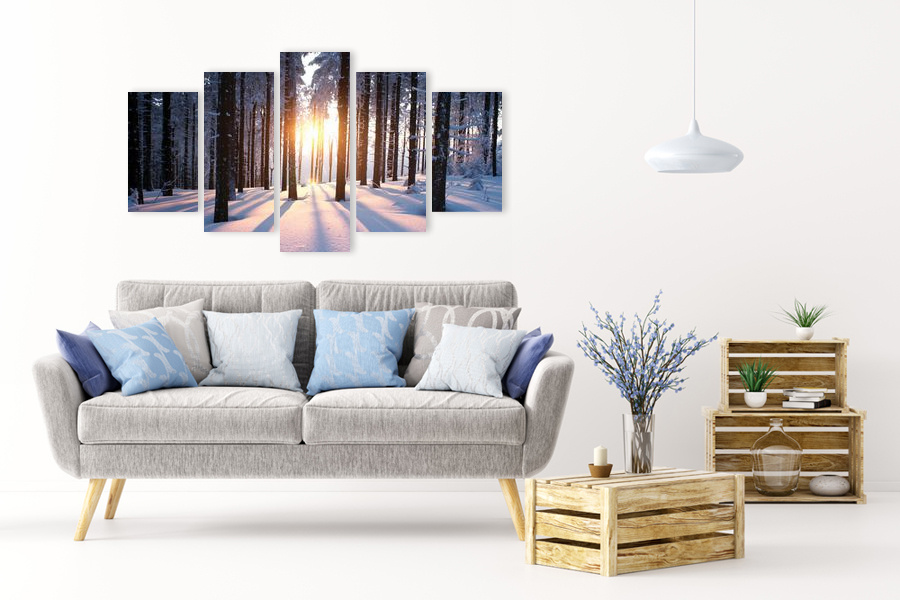 Πίνακας σε καμβά τοπίου, με φυσικά τοπία, σε ρεαλιστικό και μοντέρνο στυλ διακόσμησης.