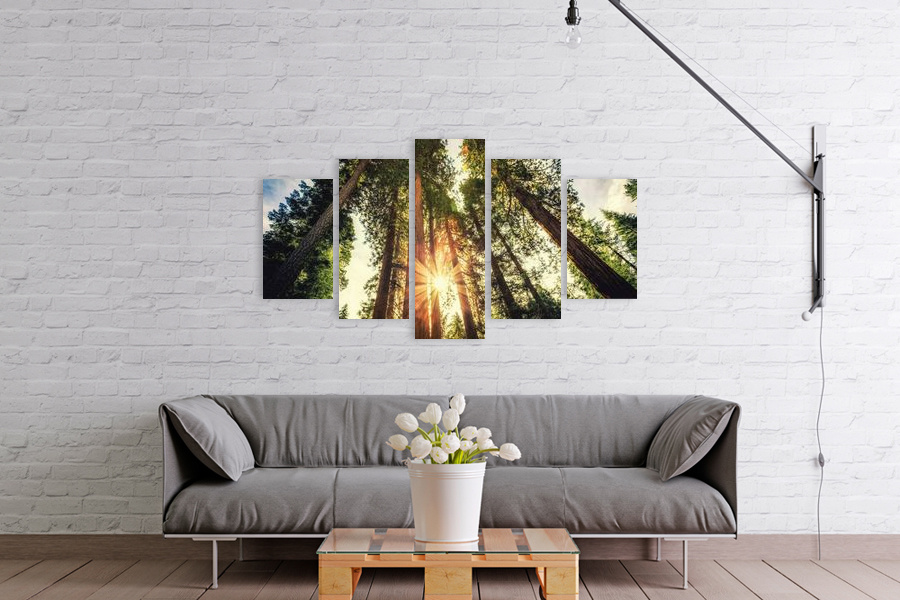 Πίνακας σε καμβά για χώρο που προορίζεται για σαλόνι, με τοπία φύσης, αφηρημένο στυλ, μοντέρνα διακόσμηση.