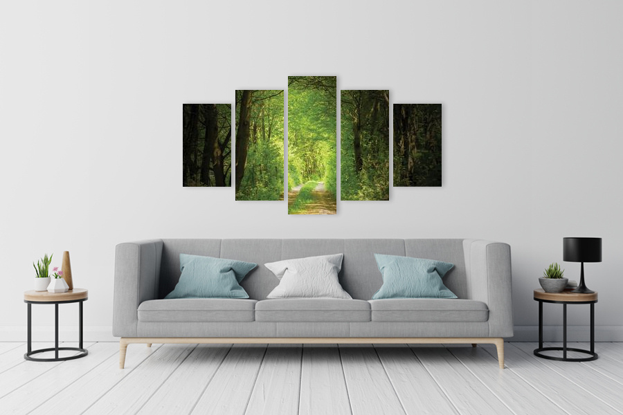 Πίνακας σε καμβά για σαλόνι, με τίτλο 'FOR-037', φυσικό τοπίο με ρεαλιστικό στυλ, κατάλληλος για μοντέρνα διακόσμηση.