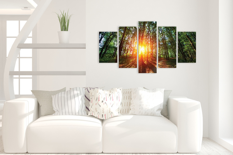 Πίνακας σε καμβά για χώρο που μπορεί να προορίζεται για καθιστικό, με τοπίο φύσης, αφηρημένο στυλ, minimal διακόσμηση.