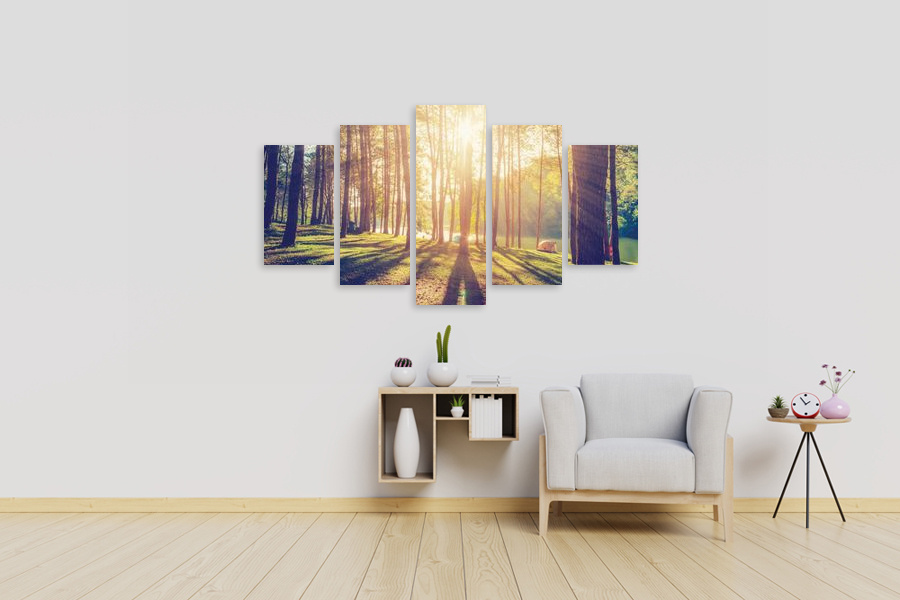 Πίνακας σε καμβά τοπίου, με φυσικά στοιχεία, μοντέρνο στυλ διακόσμησης.