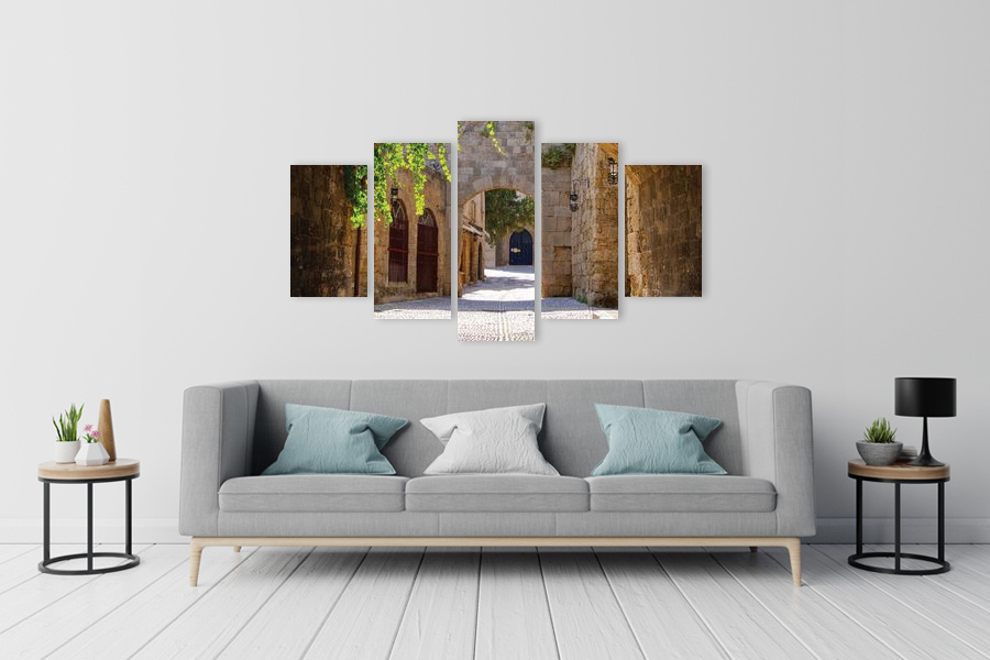 Πίνακας σε καμβά για εσωτερικό χώρο, τοπίο με φύση, αφηρημένο στυλ, μοντέρνα διακόσμηση.