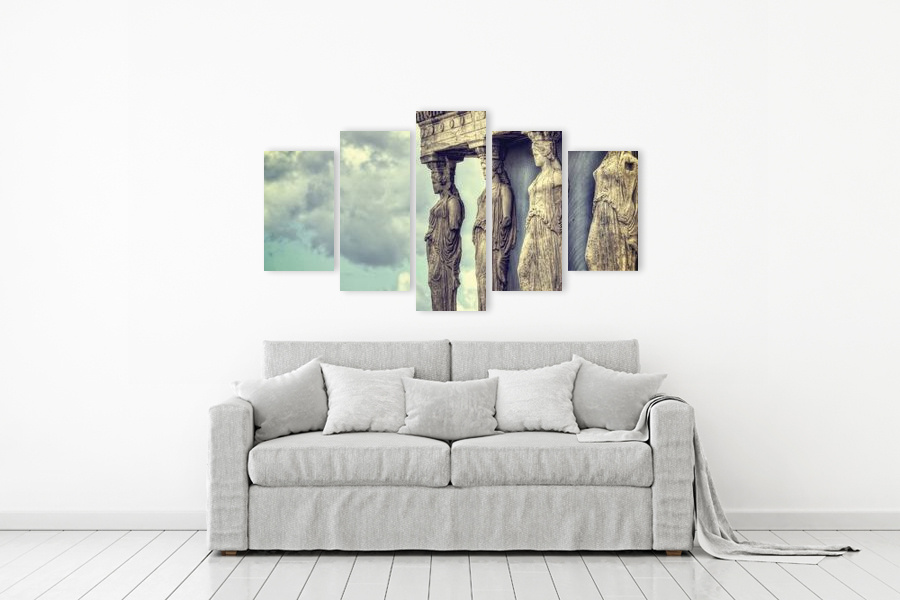 Πίνακας σε καμβά για χώρο που μπορεί να προορίζεται για σαλόνι, τοπίο φύσης με αφηρημένο και μοντέρνο στυλ διακόσμησης.