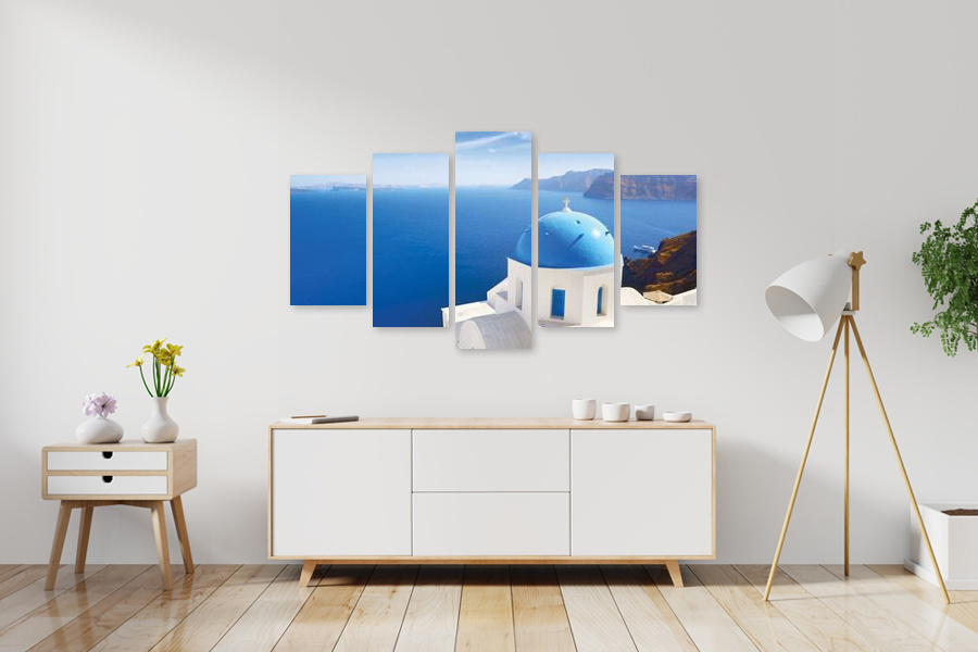 Πίνακας σε καμβά με τοπίο της φύσης, μοντέρνο στυλ διακόσμησης.