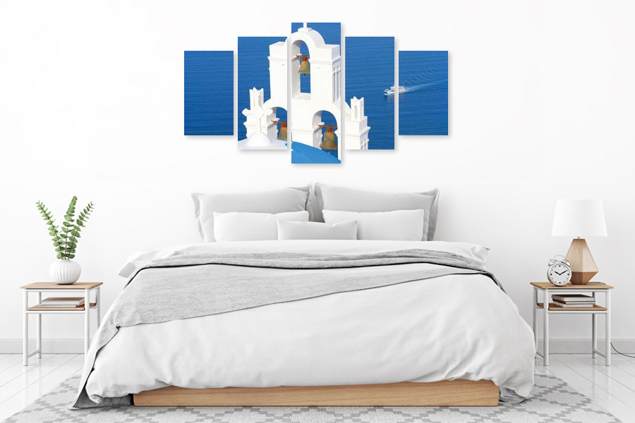 Πίνακας σε καμβά για χώρο που μπορεί να προορίζεται σε σαλόνι, με τοπίο της φύσης, σε ρεαλιστικό και μοντέρνο στυλ.