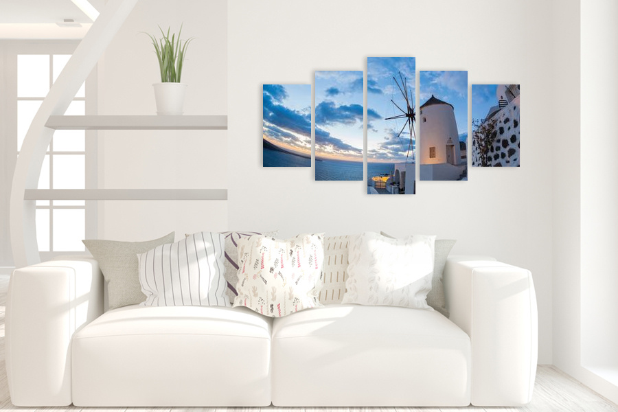 Πίνακας σε καμβά τοπίου, με φυσικά τοπία, σε ρεαλιστικό στυλ για μοντέρνο χώρο.