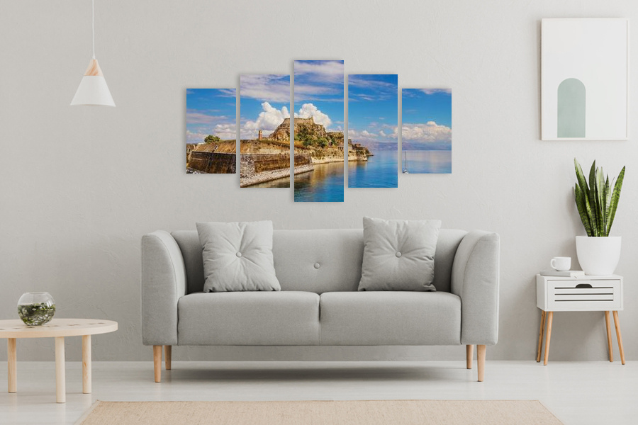 Πίνακας σε καμβά για το σαλόνι με τοπίο της φύσης, ρεαλιστικό στυλ και μοντέρνα διακόσμηση.