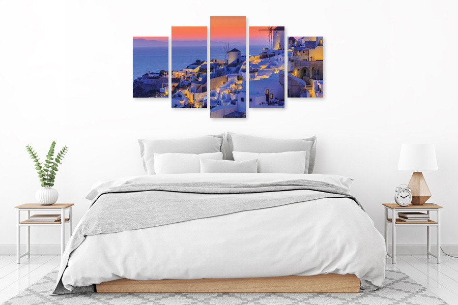 Πίνακας σε καμβά για χώρο που μπορεί να προορίζεται σε σαλόνι, τοπίο με φύση, στυλ ρεαλιστικό και μοντέρνα διακόσμηση.