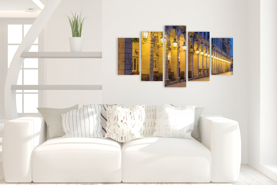 Πίνακας σε καμβά για χώρο που μπορεί να προορίζεται, με τοπίο της φύσης, ρεαλιστικό στυλ και μοντέρνα διακόσμηση.