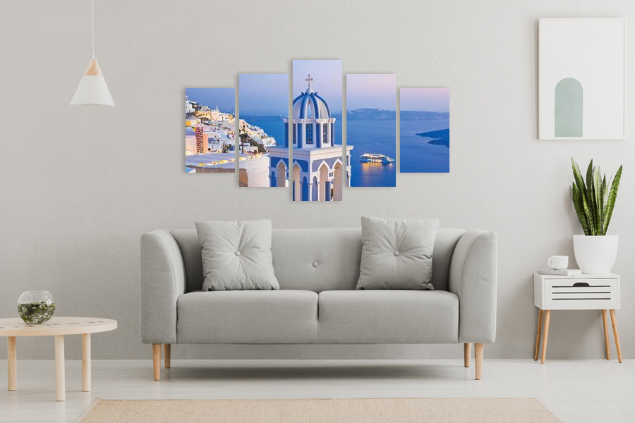 Πίνακας σε καμβά για χώρο που μπορεί να προορίζεται, με φυσικό τοπίο, σε ρεαλιστικό στυλ και μοντέρνα διακόσμηση.