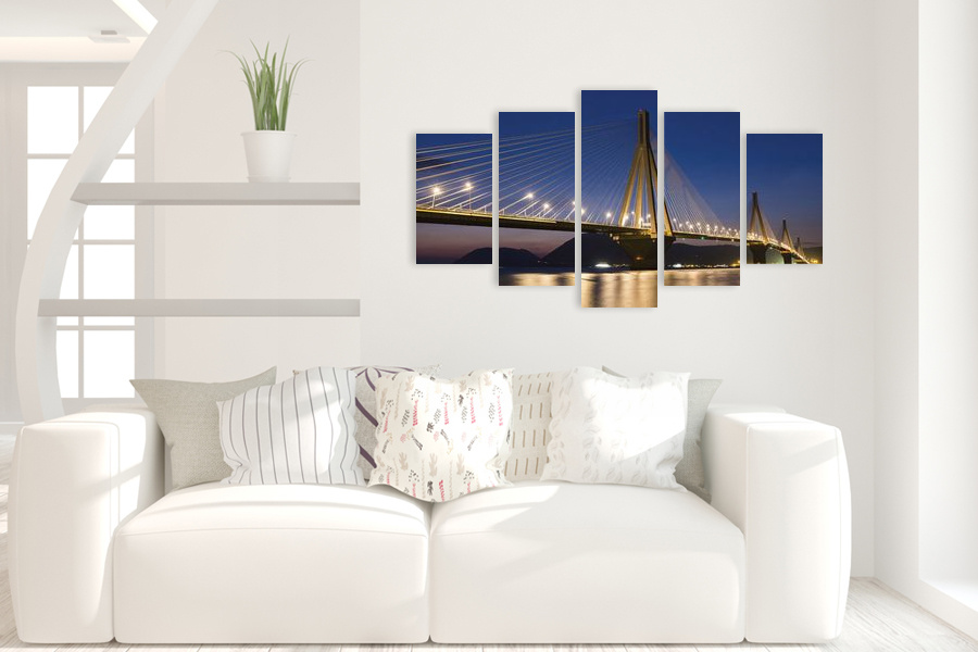 Πίνακας σε καμβά για τοίχο με τοπίο της φύσης, ρεαλιστικό στυλ, ιδανικός για μοντέρνα διακόσμηση.