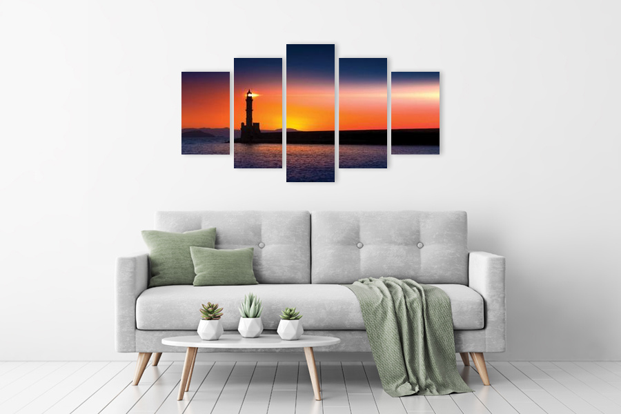 Πίνακας σε καμβά για τοίχο με τοπίο και φύση, αφηρημένο στυλ, κατάλληλος για μοντέρνα διακόσμηση.