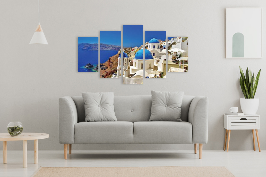 Πίνακας σε καμβά για χώρο που μπορεί να προορίζεται για τοπία και φύση, με αφηρημένο στυλ και μοντέρνα διακόσμηση.