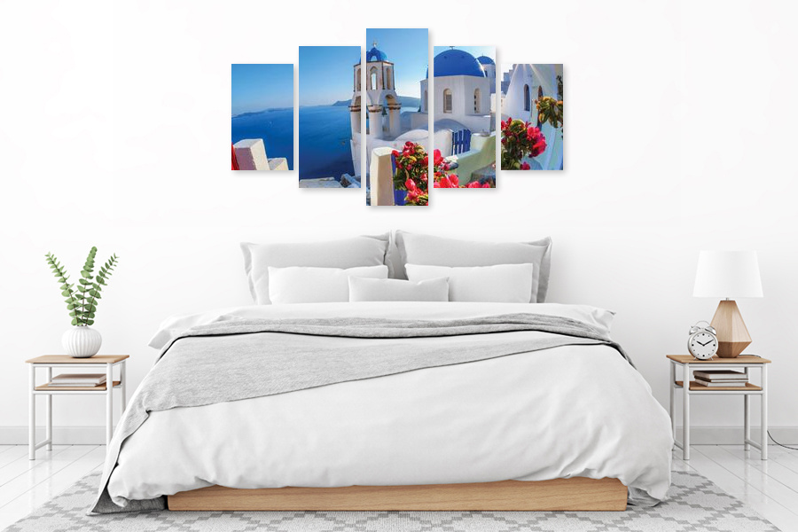 Πίνακας σε καμβά για χώρο που μπορεί να προορίζεται, με τοπίο και φύση, αφηρημένο στυλ, μοντέρνα διακόσμηση.