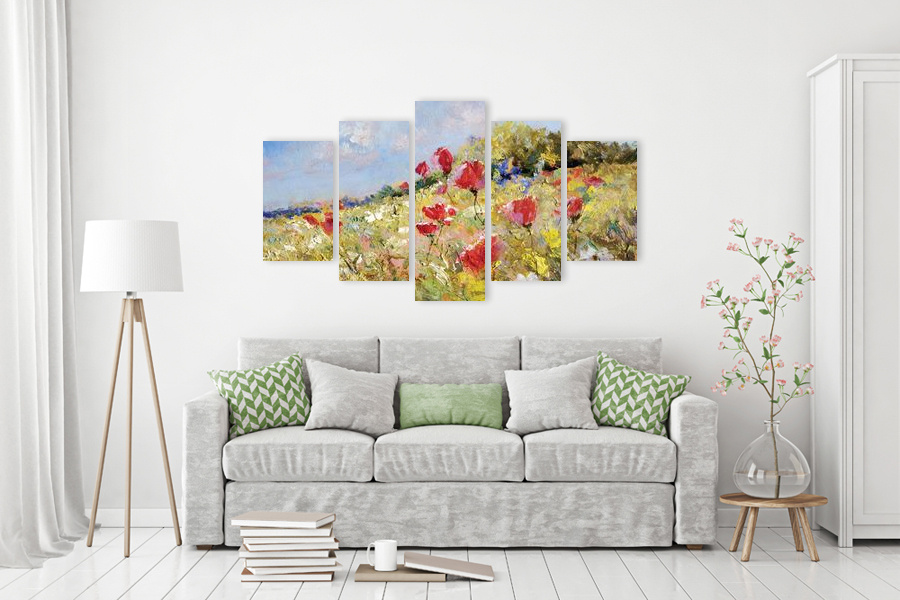 Πίνακας σε καμβά για διάφορους χώρους, με αφηρημένα σχέδια και μοντέρνο στυλ διακόσμησης.