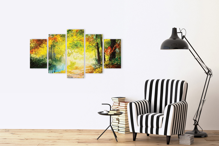 Πίνακας σε καμβά για χώρος που μπορεί να προορίζεται, με αφηρημένα στοιχεία, μοντέρνο στυλ διακόσμησης.